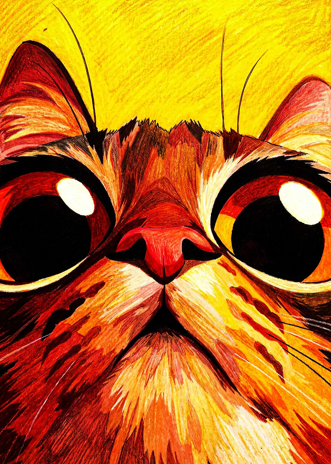 Close-up Portrait of an Orange Cat