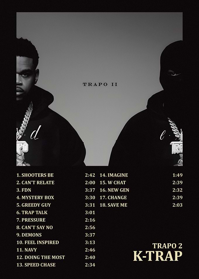 K-Trap Trapo 2 Album Tracklist Poster