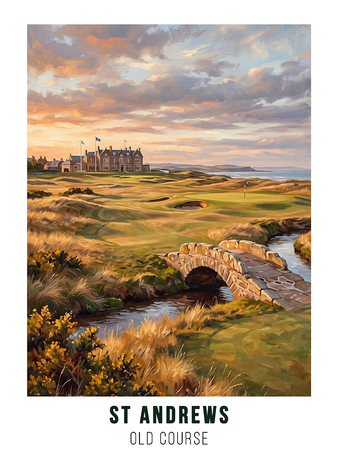 St Andrews Old Course Golf Painting