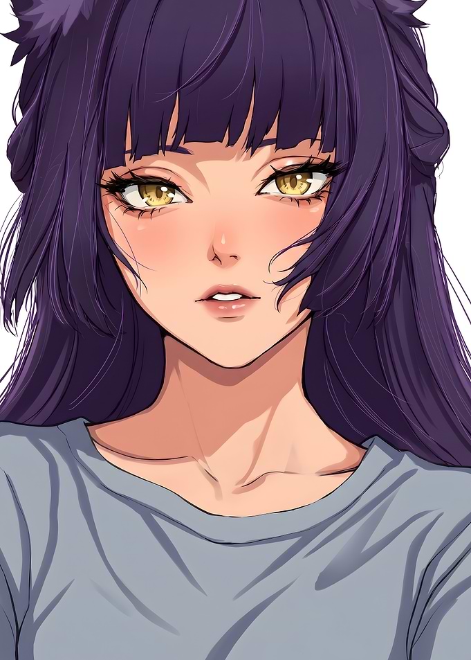 Hoshimi Miyabi chibi zzz Anime Girl with Purple Hair