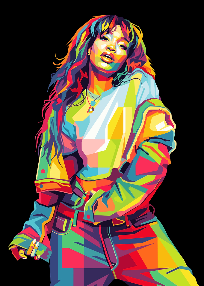 SZA Pop Art Portrait