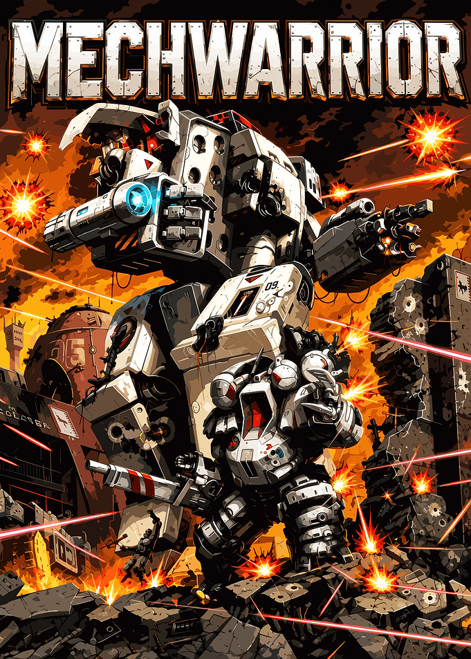 MechWarrior Battle Scene Poster