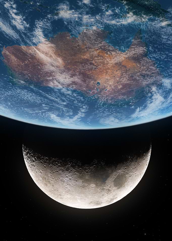 Earth and Moon from Space