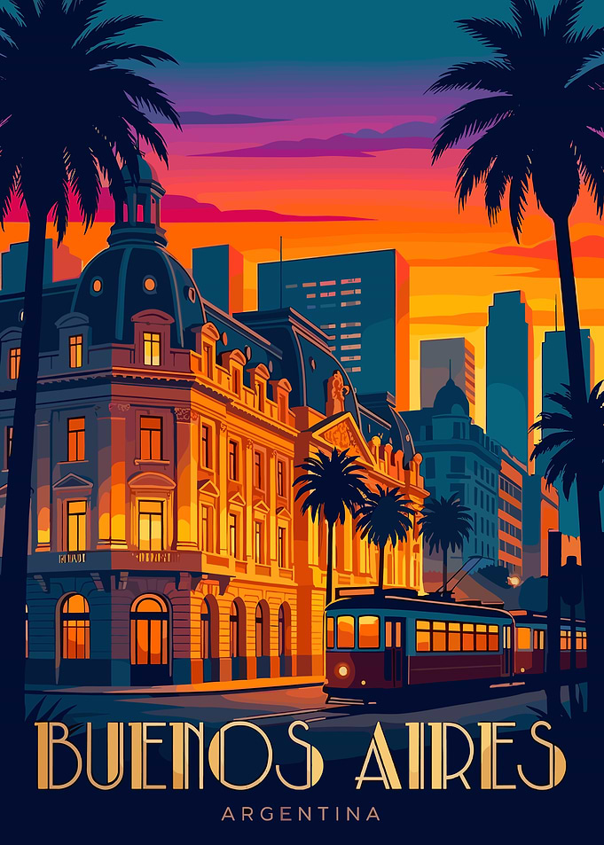 Buenos Aires Travel Poster