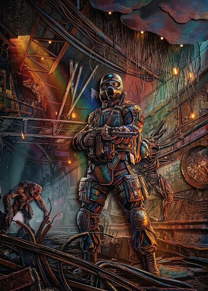 Metro Exodus Soldier in Ruined City