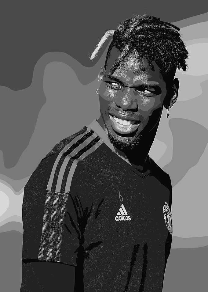 Paul Pogba Manchester United Portrait