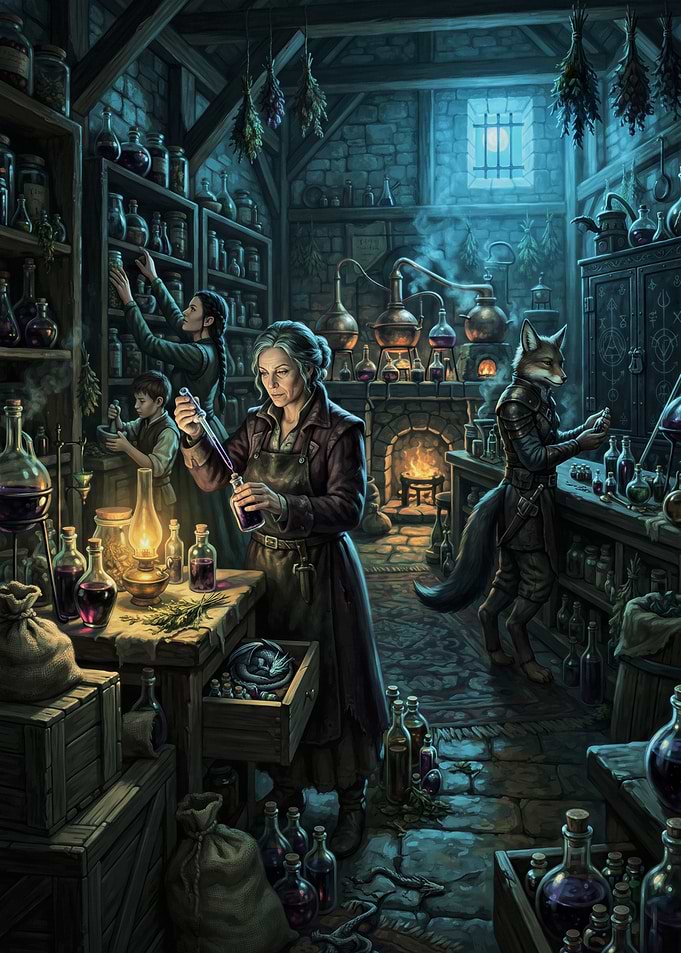 Alchemist Workshop with Magical Creatures