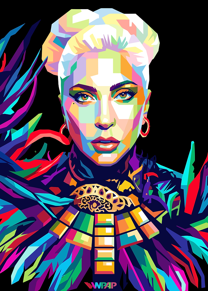 Lady Gaga WPAP Pop Art