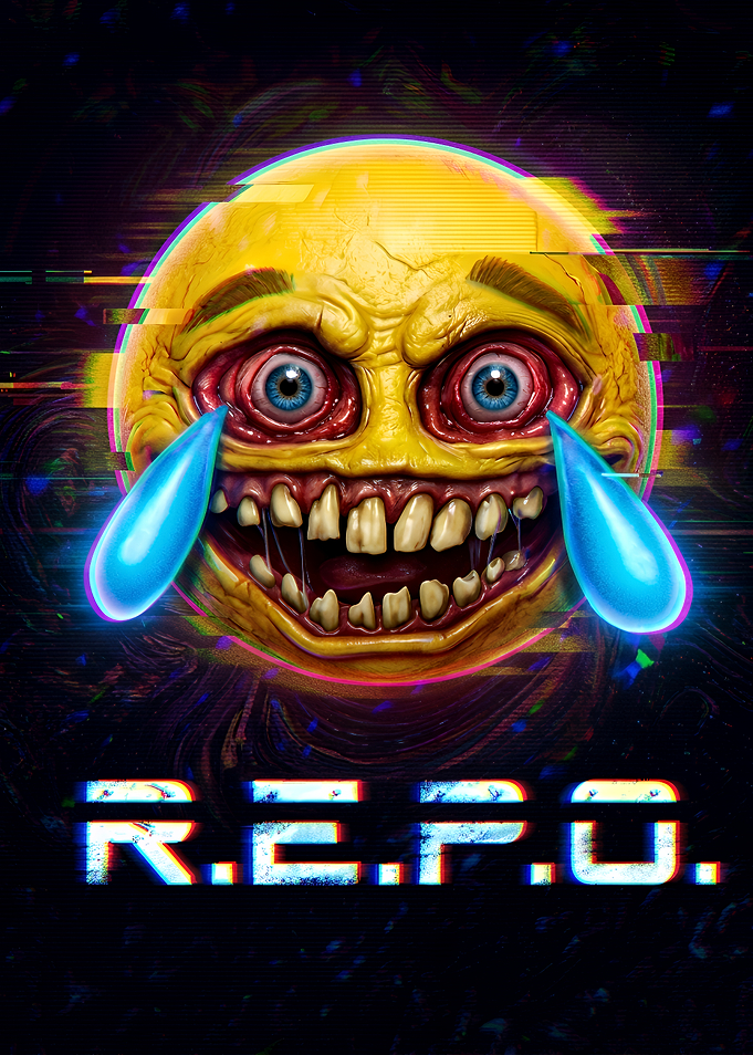 Glitch Horror Emoji Poster