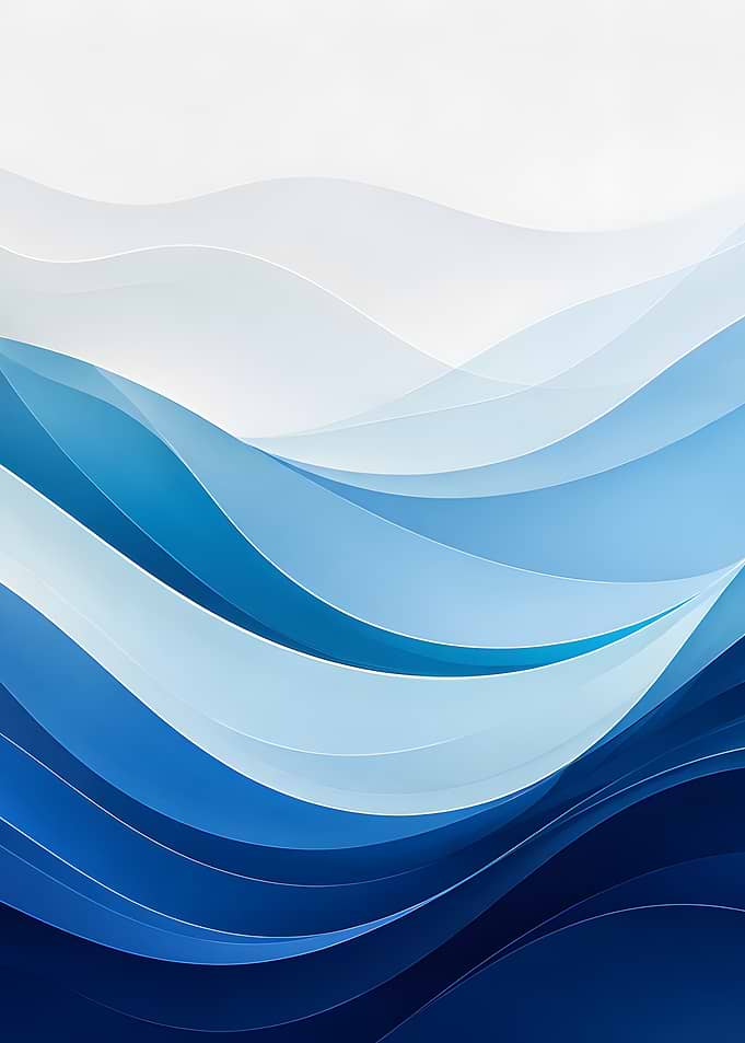 Abstract Blue Wave Layers