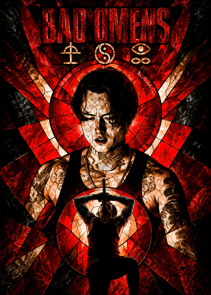 Bad Omens Stained Glass Poster