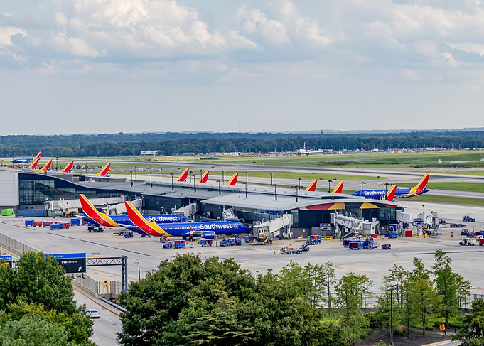 Southwest Airlines Planes at BWI Terminal