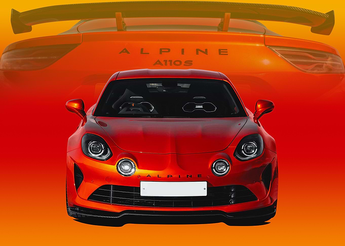 Orange Alpine A110S Sports Car