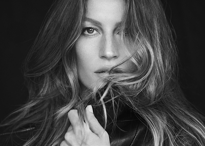 Gisele Bündchen Black and White Portrait