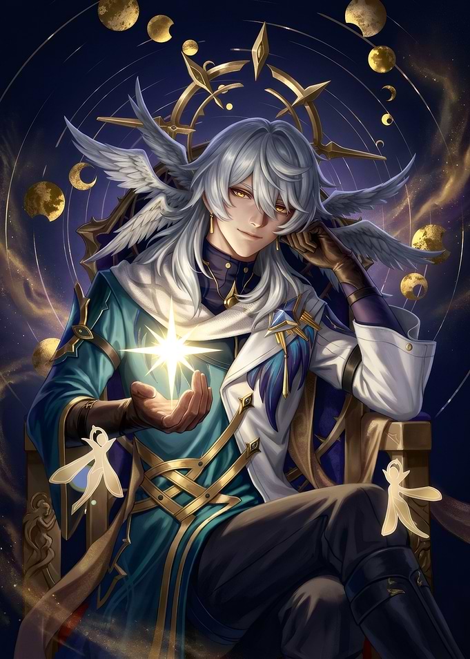 Celestial Angelic Figure Holding Light