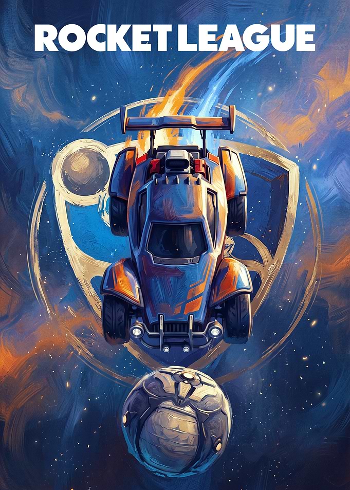 Rocket League Octane Car Poster