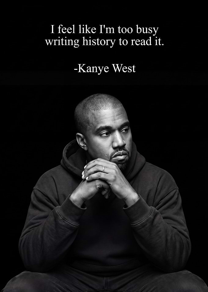 Kanye West Inspirational Quote Poster