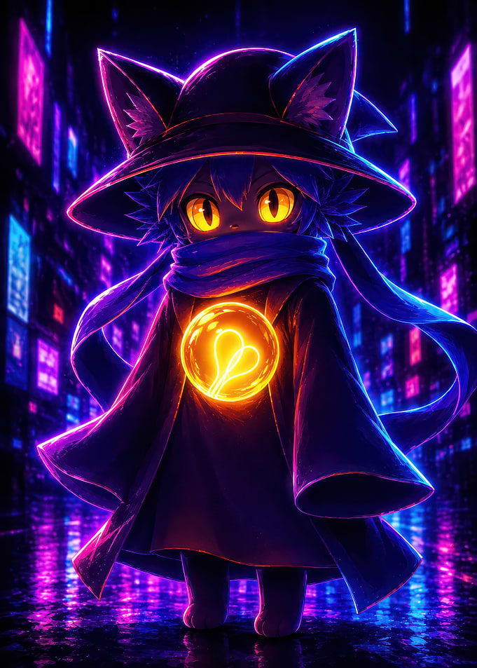 Niko from OneShot in Neon City