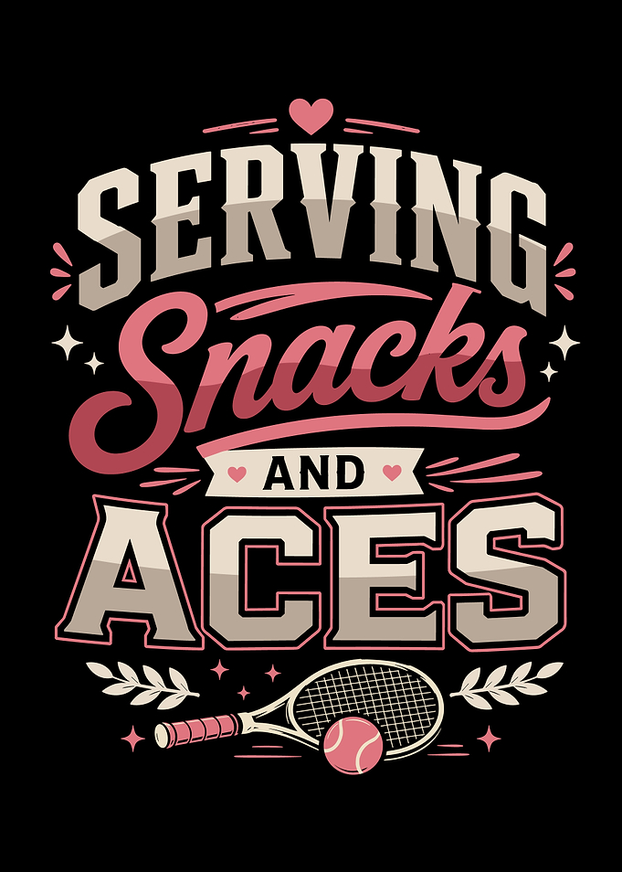 Serving Snacks and Aces Tennis Design