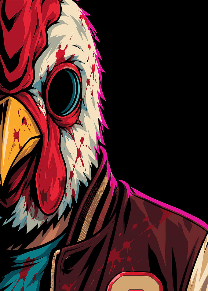 Hotline Miami Richard Rooster Mask