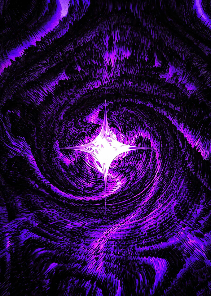 Glowing Purple Cosmic Vortex