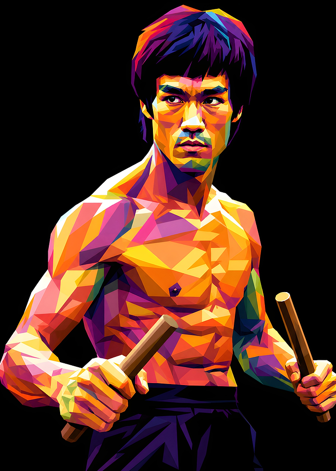 Bruce Lee Pop Art Portrait