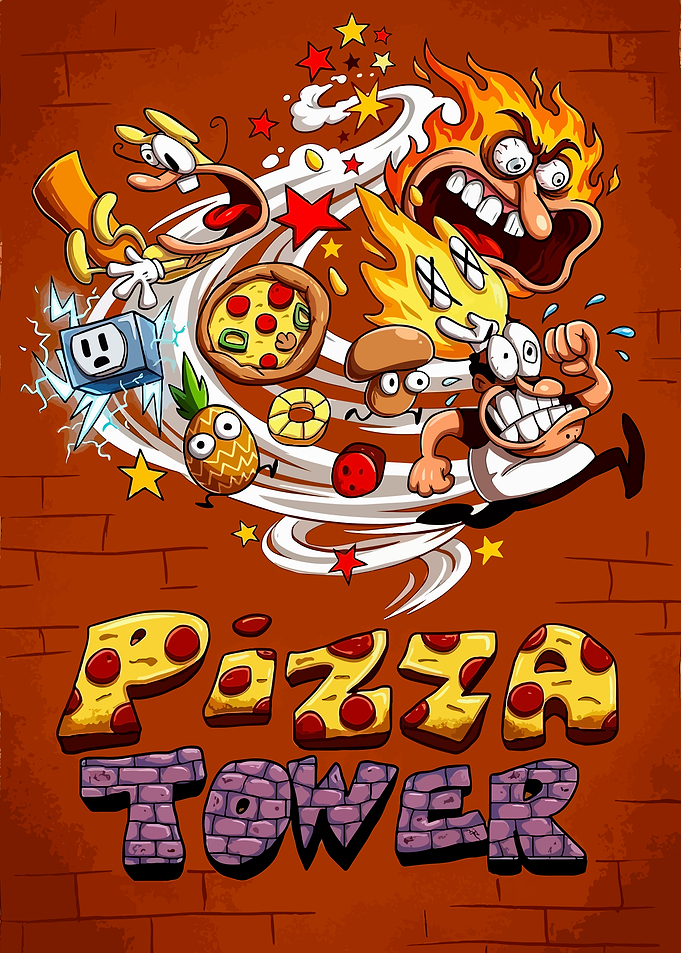 Pizza Tower Game Poster Art