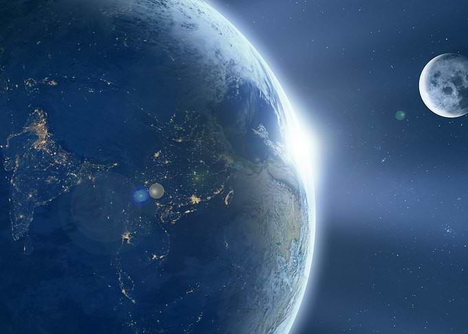 Earth and Moon from Space