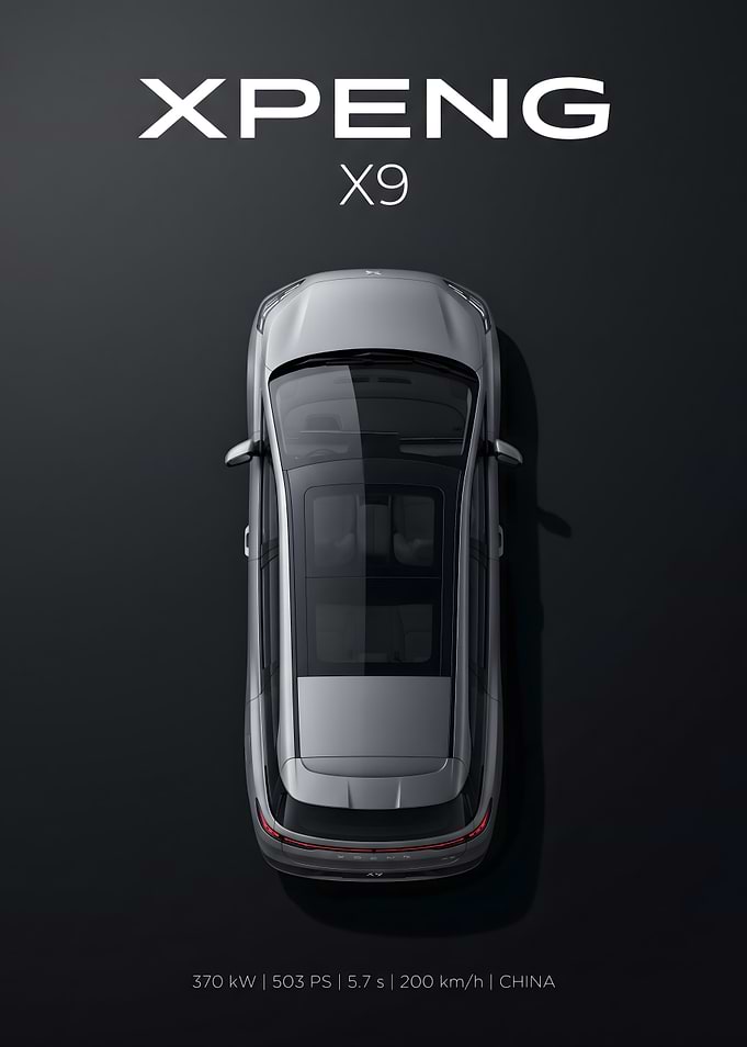 XPeng X9 Top View Poster