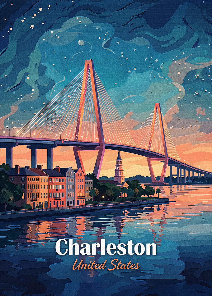 Charleston South Carolina Travel Poster
