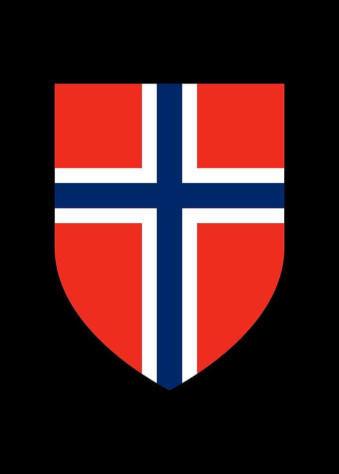 Norwegian Flag Shield Emblem