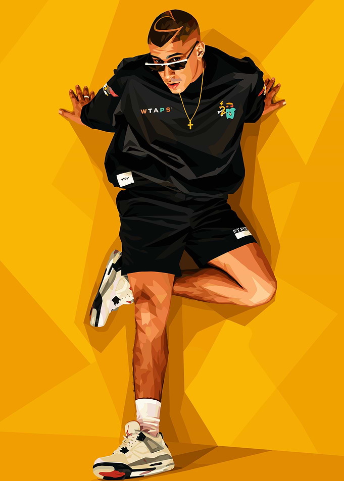 Bad Bunny Digital Illustration