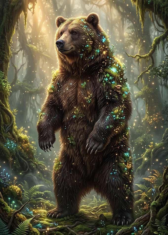 Enchanted Forest Guardian Bear