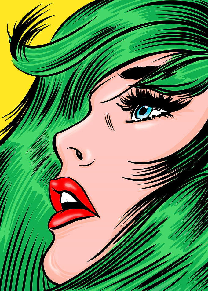 Green-Haired Woman