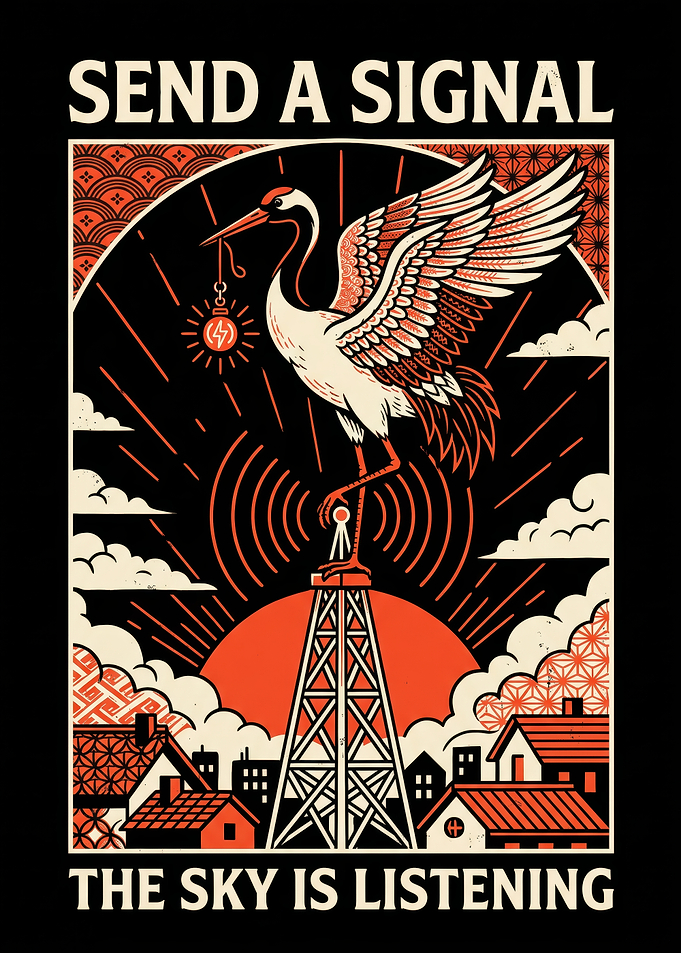 Send a Signal Crane Poster