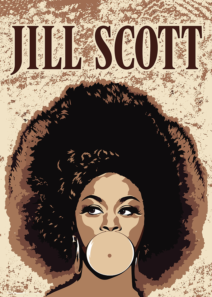 Jill Scott Pop Art Poster