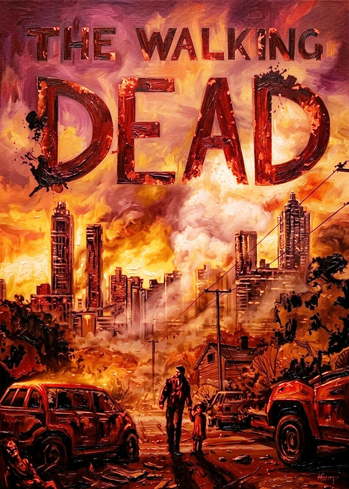 The Walking Dead Oil Painting
