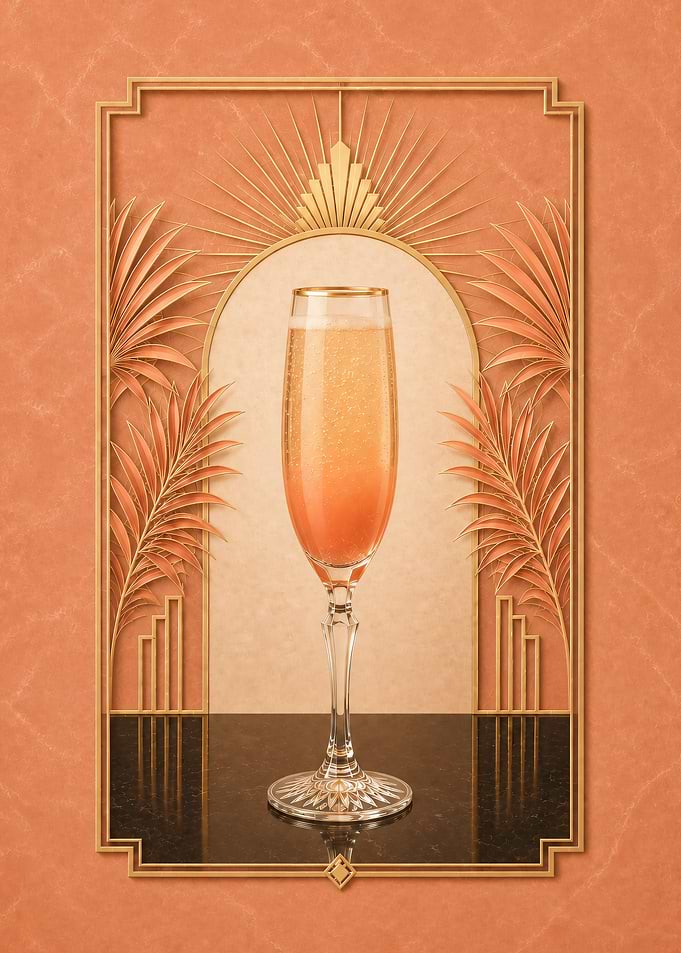 Art Deco Bellini Cocktail