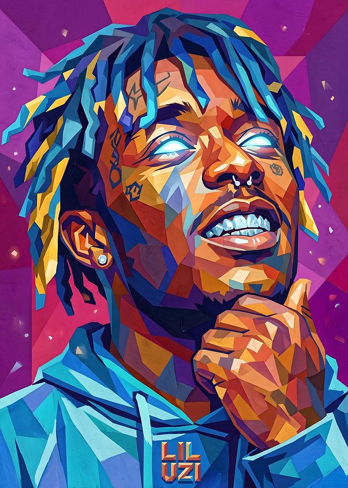 Lil Uzi Vert Geometric Portrait
