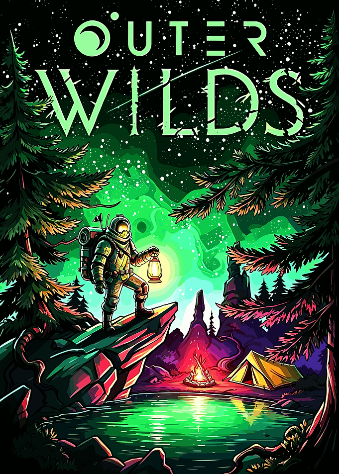Outer Wilds Astronaut Camping Poster