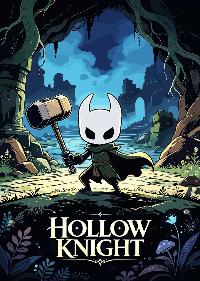 Hollow Knight Warrior with Hammer