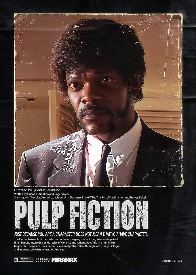 Pulp Fiction Jules Winnfield Movie Poster