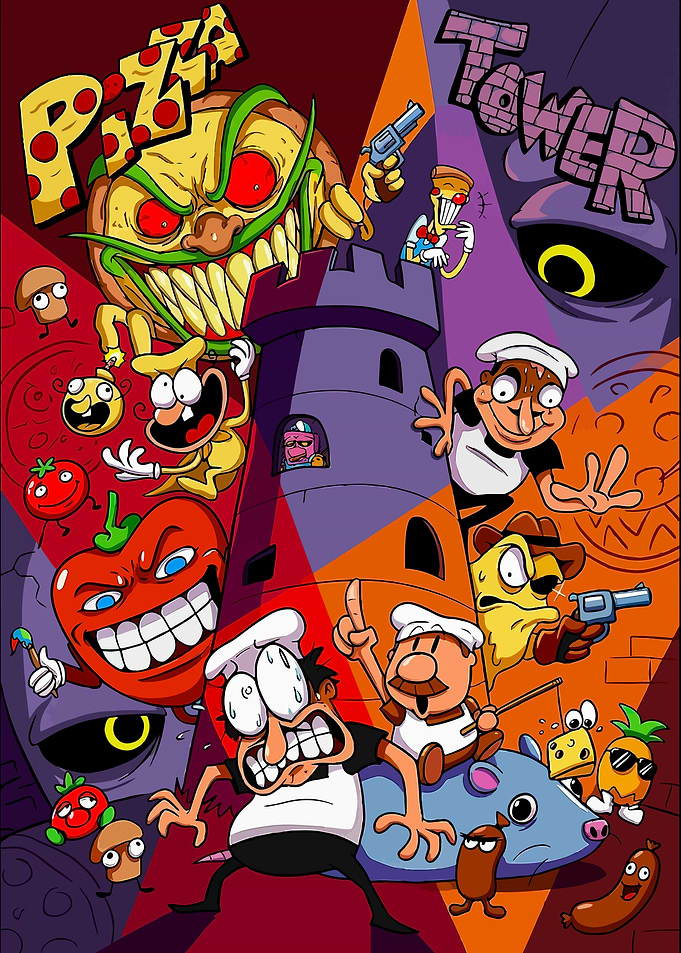 Pizza Tower Game Poster Art