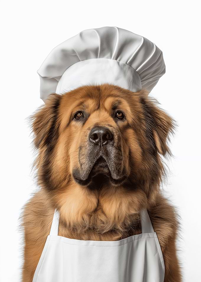 Tibetan Mastiff Chef Portrait