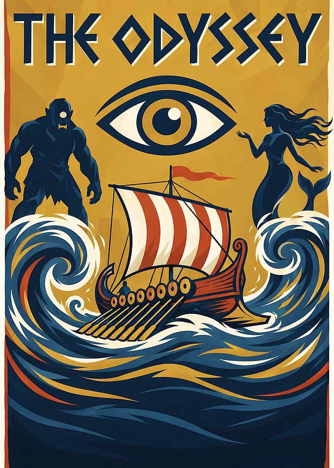 The Odyssey Mythological Poster