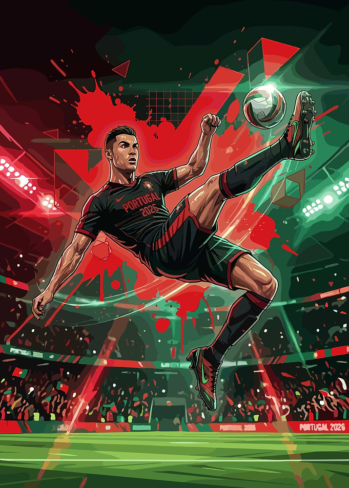 Cristiano Ronaldo Portugal 2026 Soccer Art