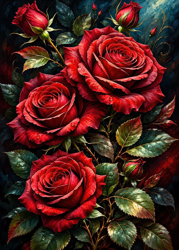 Elegant Deep Red Rose Bouquet