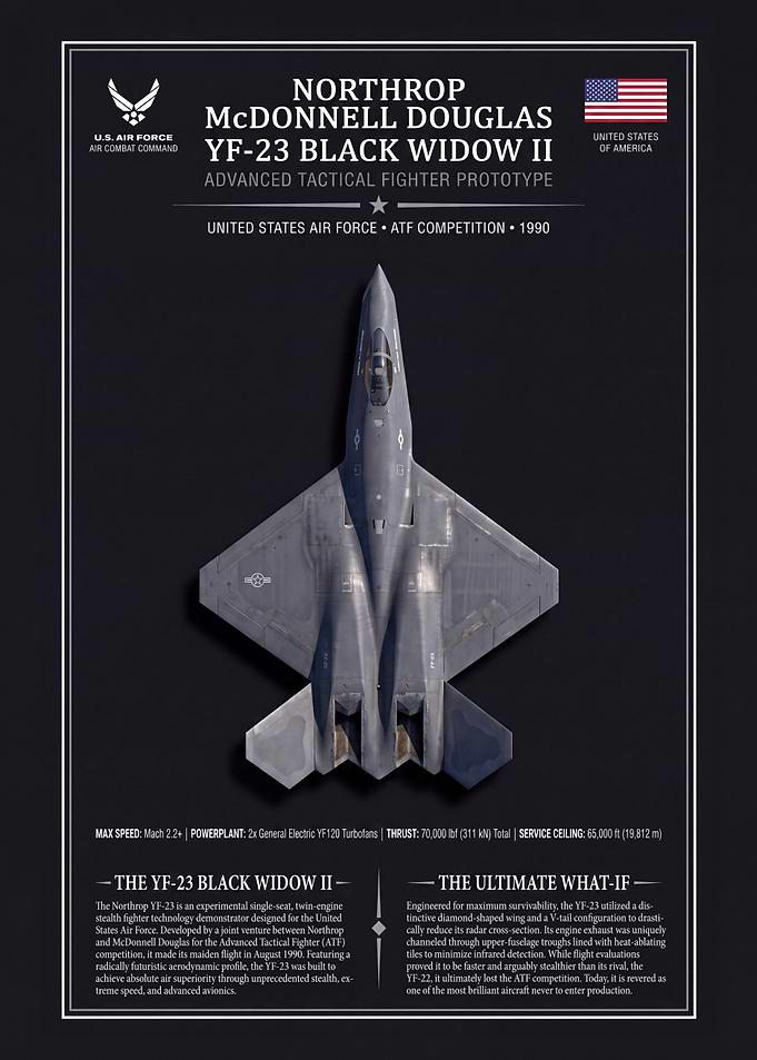 Northrop YF-23 Black Widow II Poster