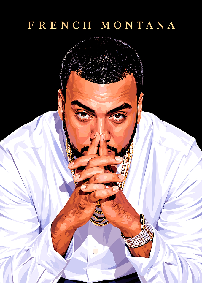 French Montana Digital Portrait