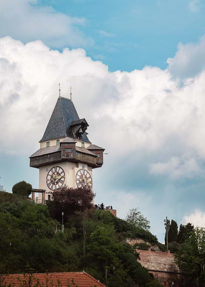 Graz Clock Tower on Schlossberg Hill